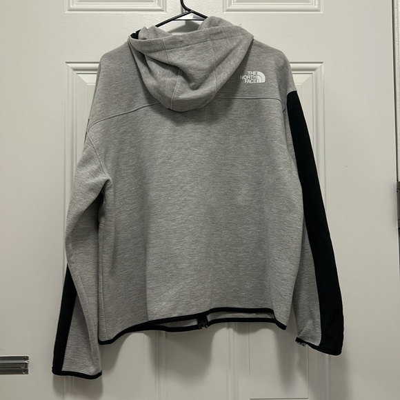 North Face Gray and Black Jersey Jacket with Hood SZ XXL - Picture 2 of 5